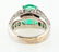 18K White Gold, Diamond & Emerald Lady's Ring. - 6