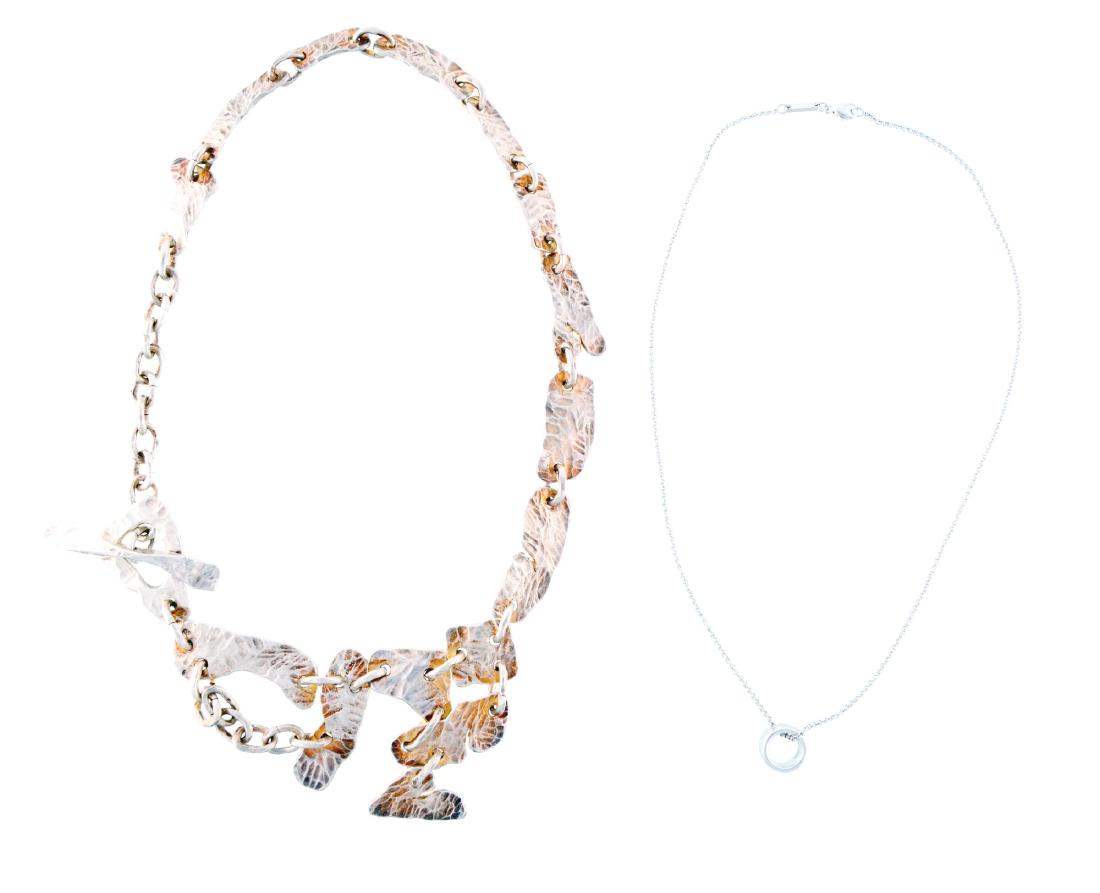 Lot of 2: A Silver Necklace & An 18K White Gold Chopard (1 of 7)