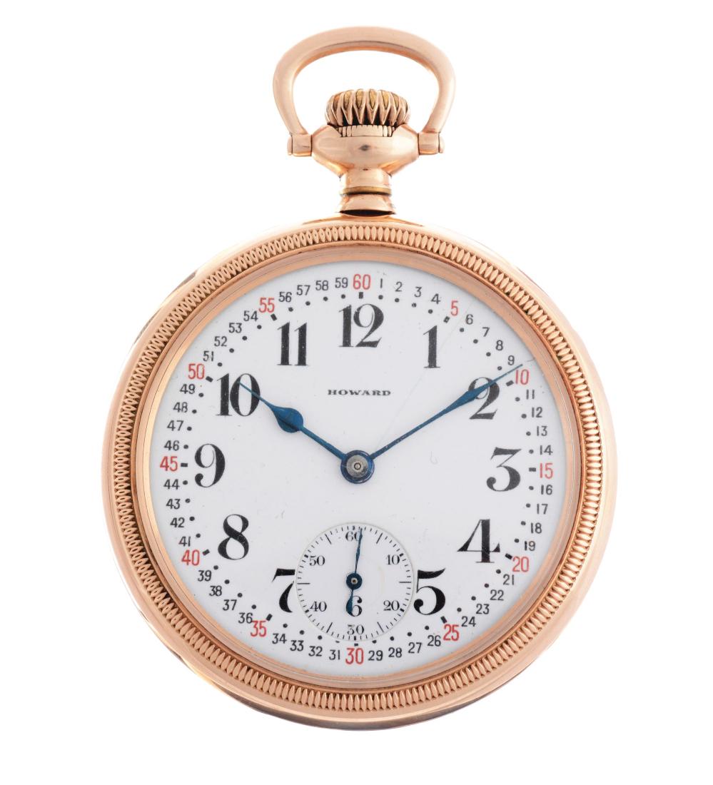 Yellow Gold Filled Howard Pocket Watch. (1 of 4)