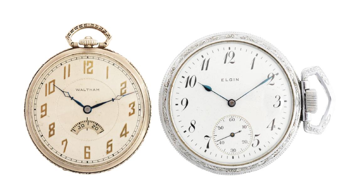 Lot of 2: Waltham Secondmeter 14K White Gold Filled (1 of 2)