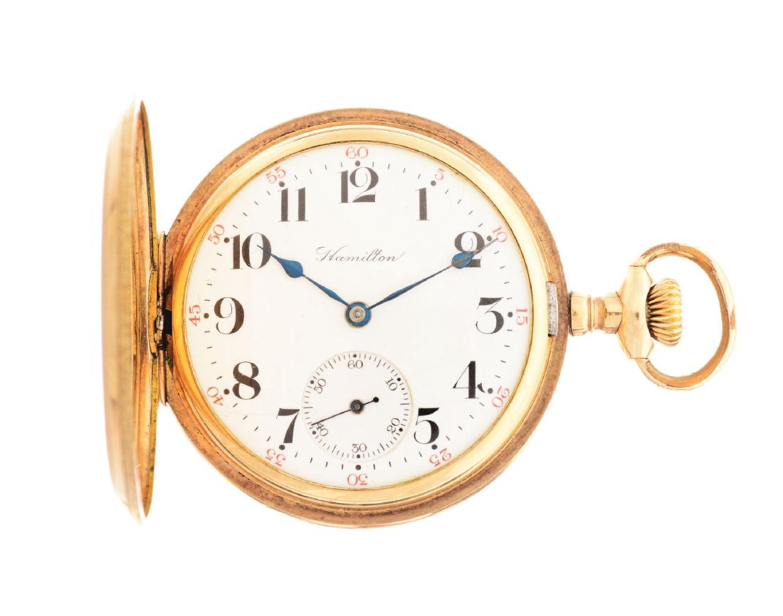 Hamilton Gold Filled Pocket Watch. (1 of 4)