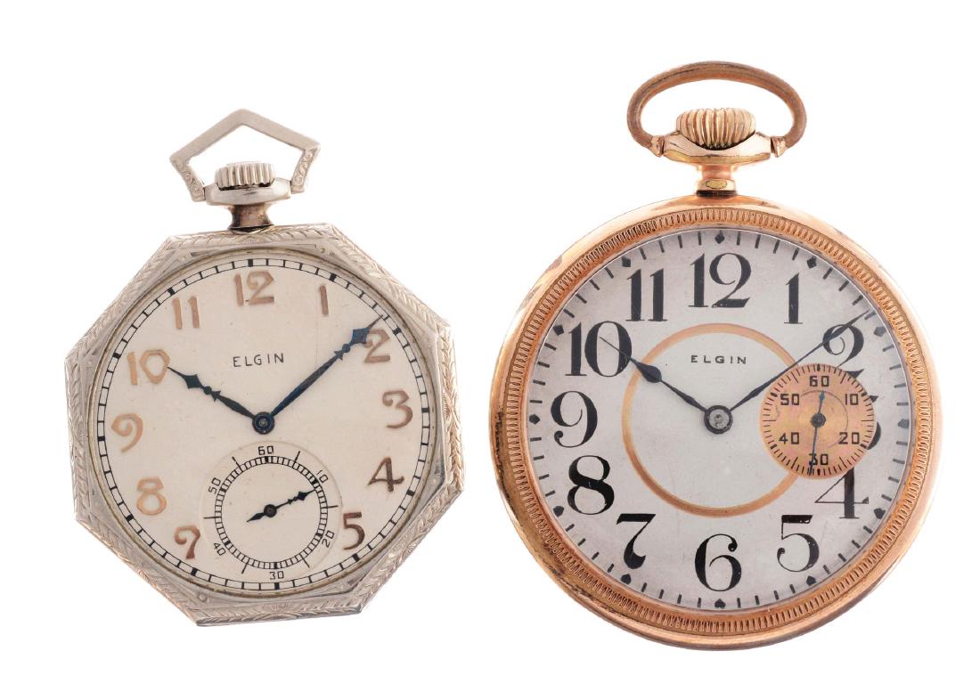 Lot of 2: Elgin Pocket Watches. (1 of 2)