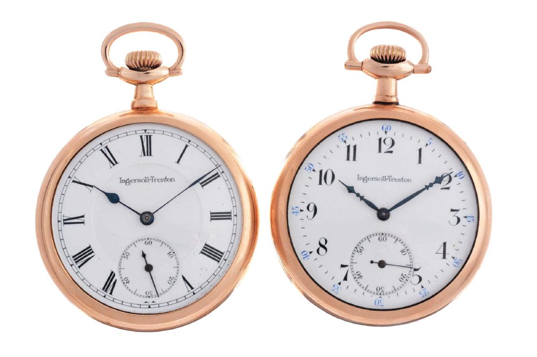 Lot of 2: Ingersoll Yellow Gold Filled Pocket Watches. (1 of 2)