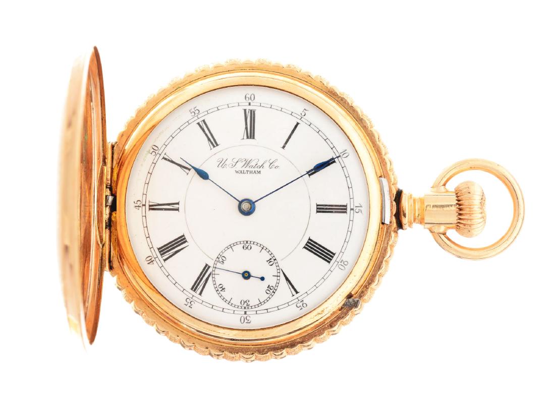 U. J Watch Company Waltham Gold Filled Pocket Watch. (1 of 4)