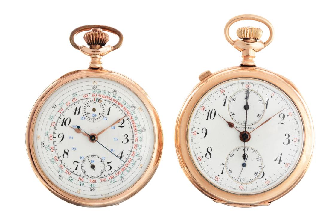 Lot of 2: Swiss Yellow Gold Filled Pocket Watches. (1 of 2)
