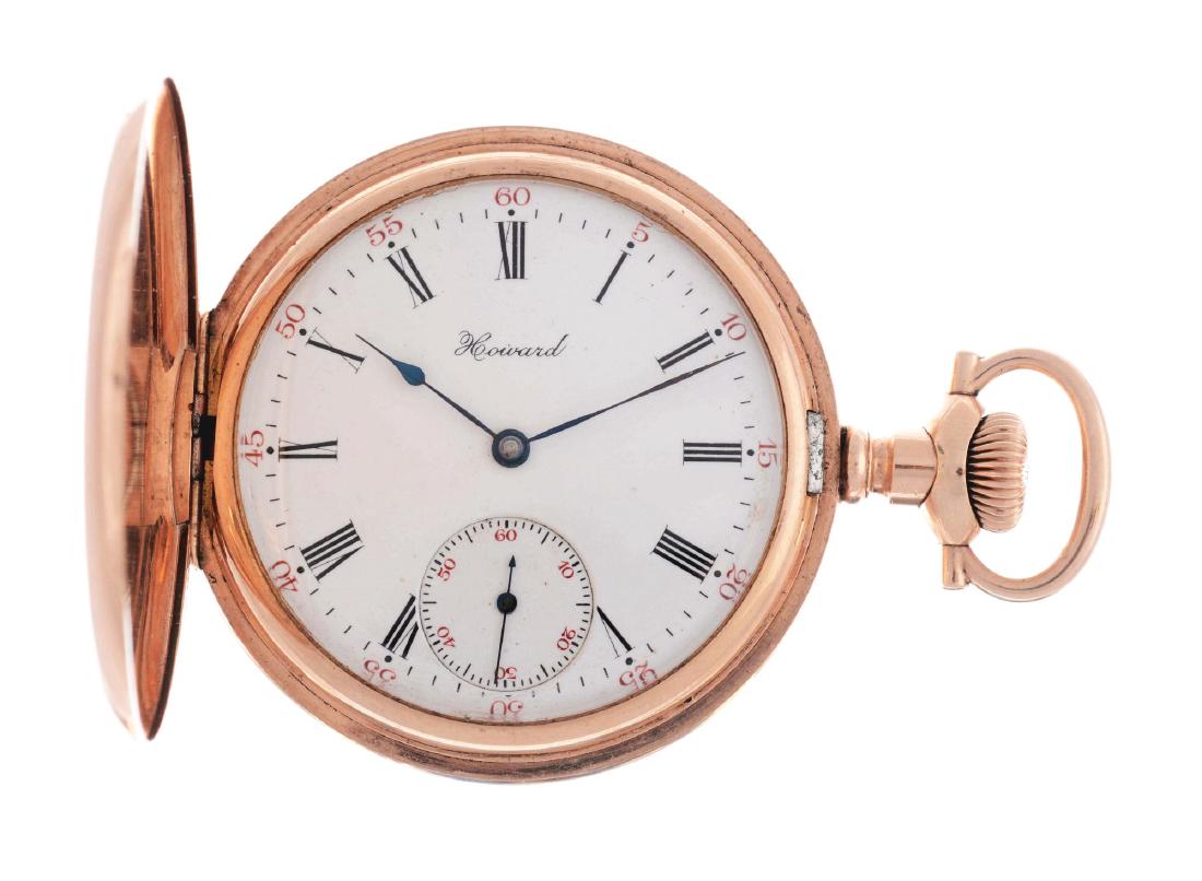 Howard Gold Filled Pocket Watch with Original Box. (1 of 5)
