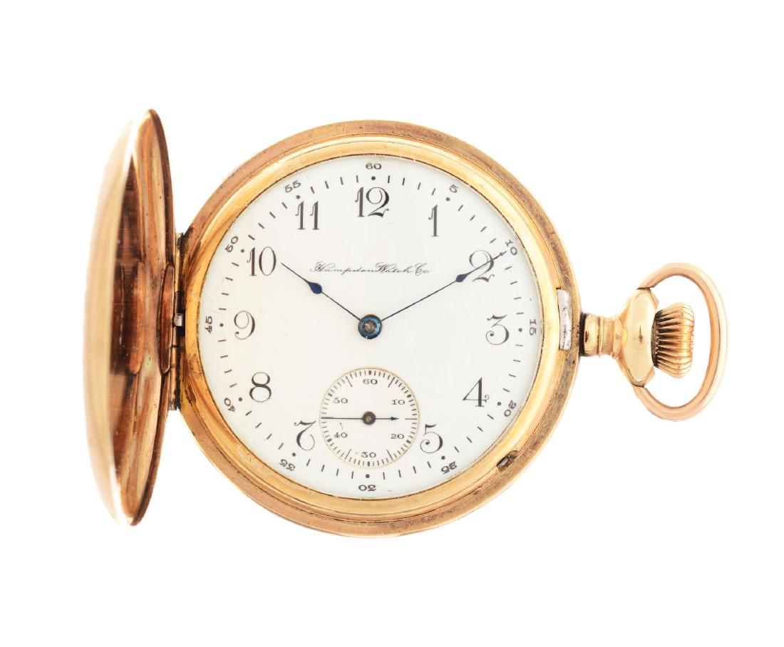 Hampden Yellow Gold Filled Series IV Pocket Watch. (1 of 4)