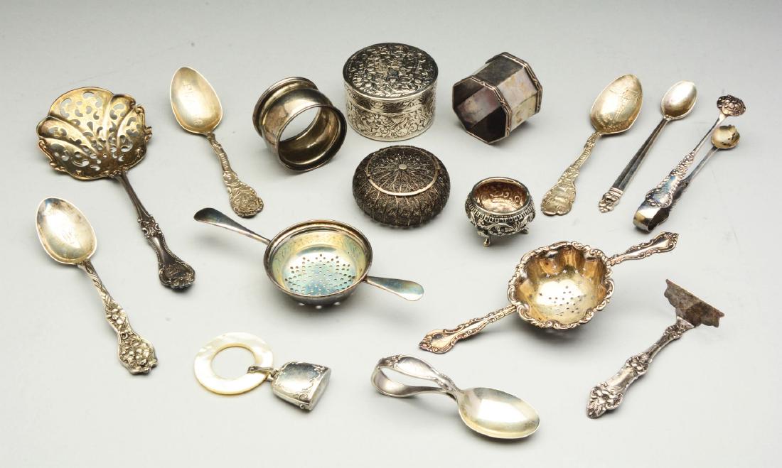 Lot of 16: Small Sterling Silver Items. (1 of 4)