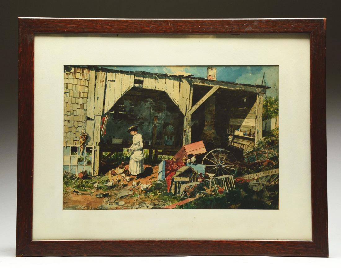 Framed Water Color W. Louis Sonntag Jr. (1 of 4)
