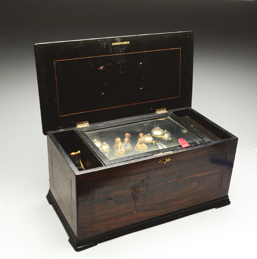 A Cylinder Music Box w/ Bells, Bird Clappers & Dancing (1 of 10)