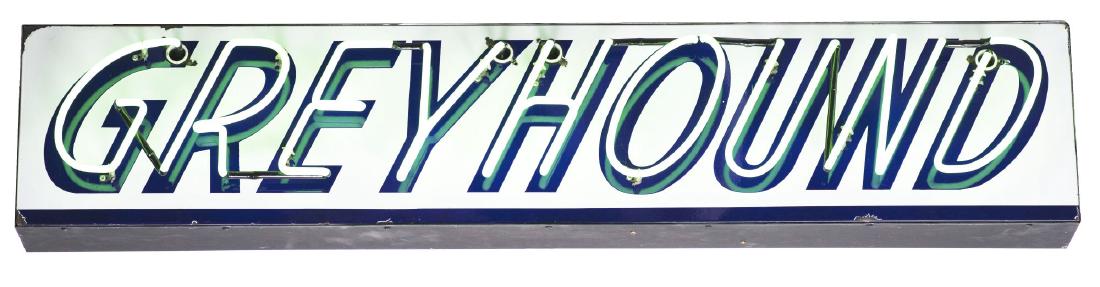 Greyhound Letter Porcelain Neon Sign. (1 of 2)