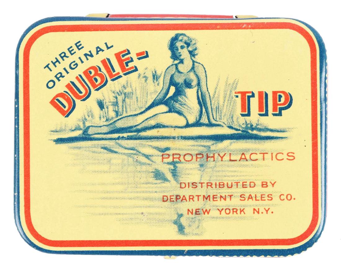 Duble-Tip Condom Tin. (1 of 2)
