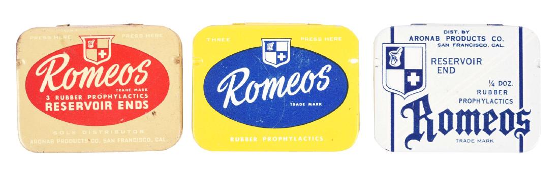 Lot of 3: Romeos Condom Tins. (1 of 1)