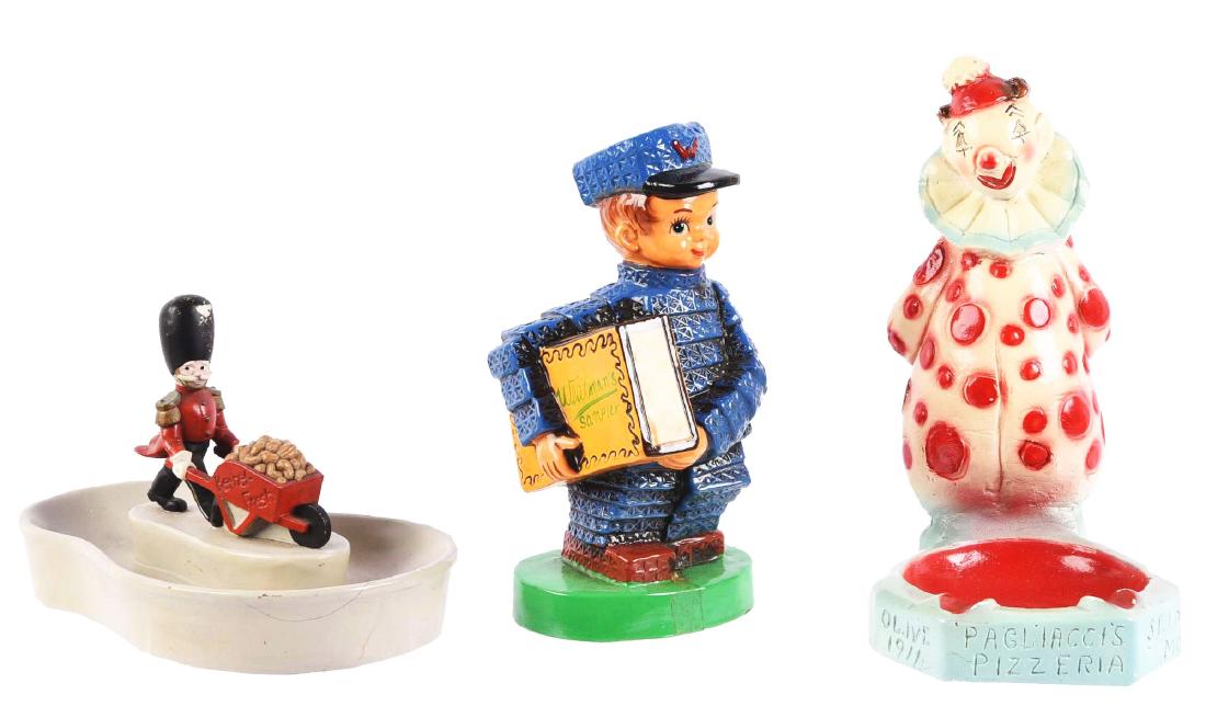 Lot of 3: Chalkware Advertising & Sebastian Figures. (1 of 2)