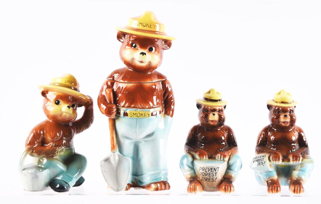 Lot Of 4: Smokey the Bear Advertsiing Figures. (1 of 1)