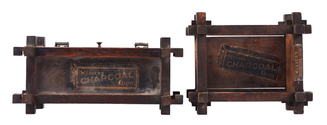 Lot Of 2: Charcoal Chewing Gum Display Boxes. (1 of 1)