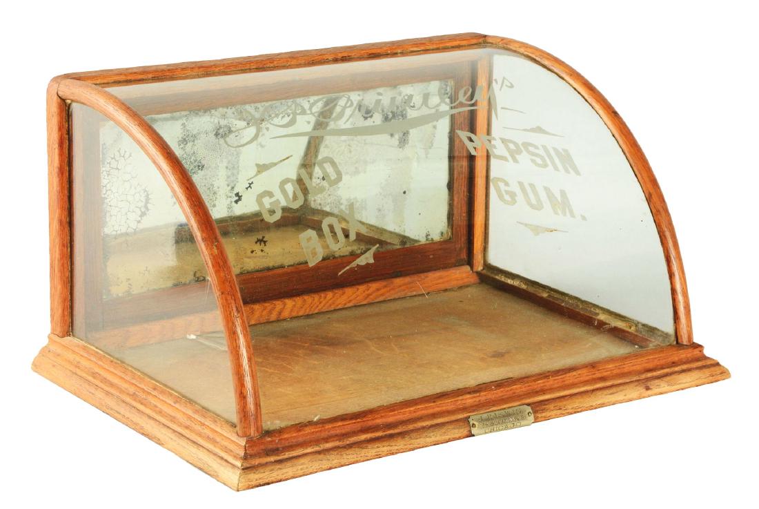 Primley's Pepsin Gum Wooden & Glass Display Case. (1 of 7)
