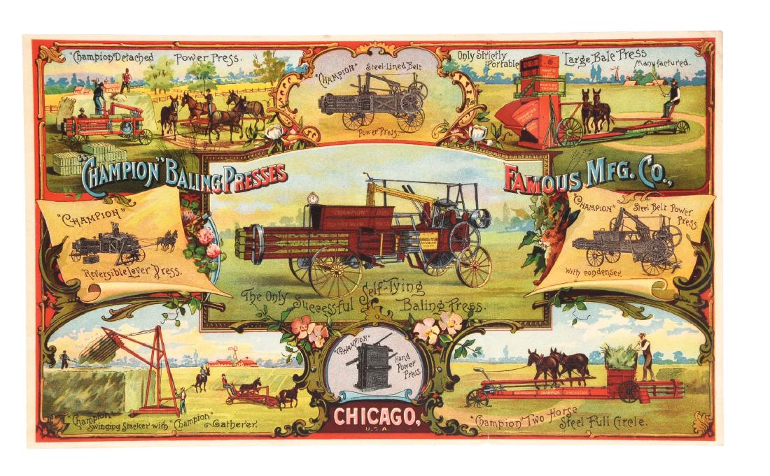 Lot of 8: Farming & Machinery Trade Cards. (1 of 8)