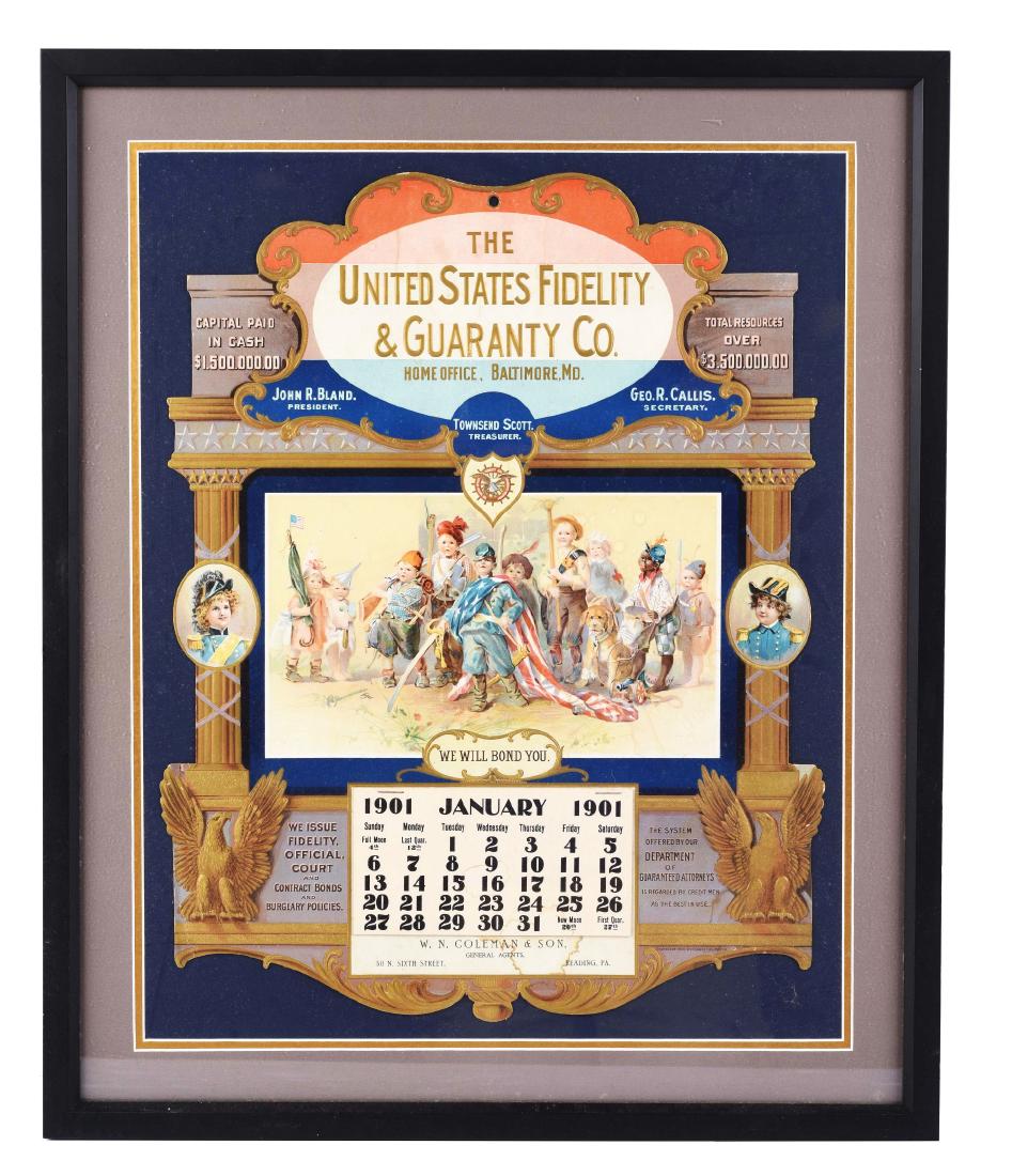 1901 United States Fidelity & Guaranty Co. Calendar. (1 of 1)