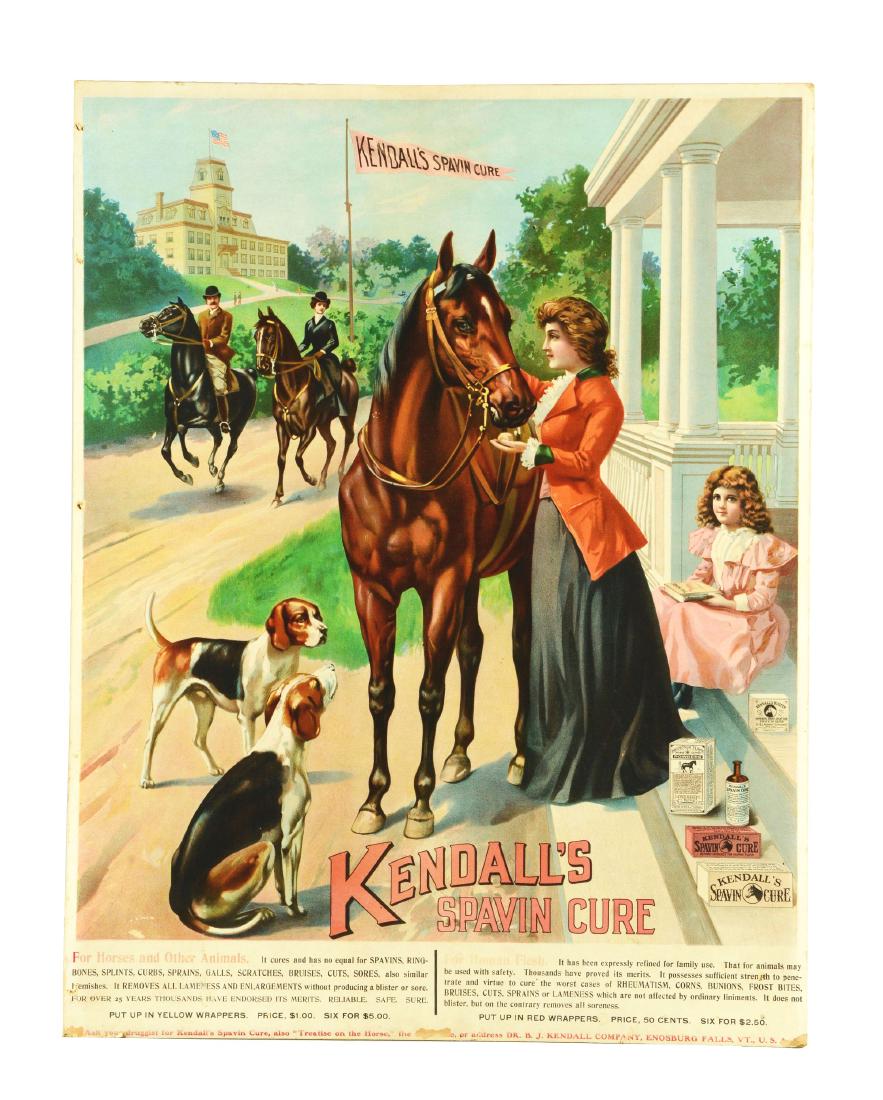 Kendall's Spavin Cure Advertising Sign. (1 of 1)