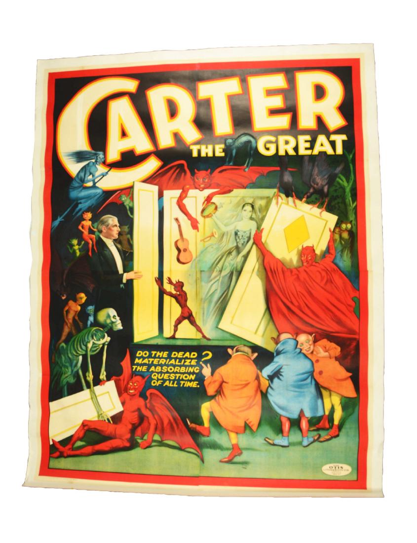 Oversized Carter The Great Advertising Circus Banner. (1 of 5)