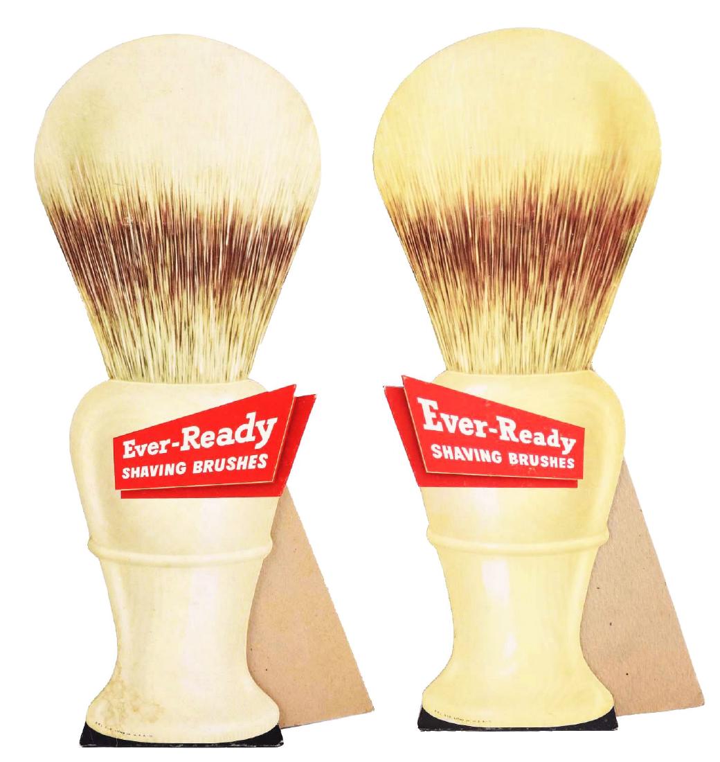 Lot of 2: Ever-Ready Shaving Brushes Signs. (1 of 1)