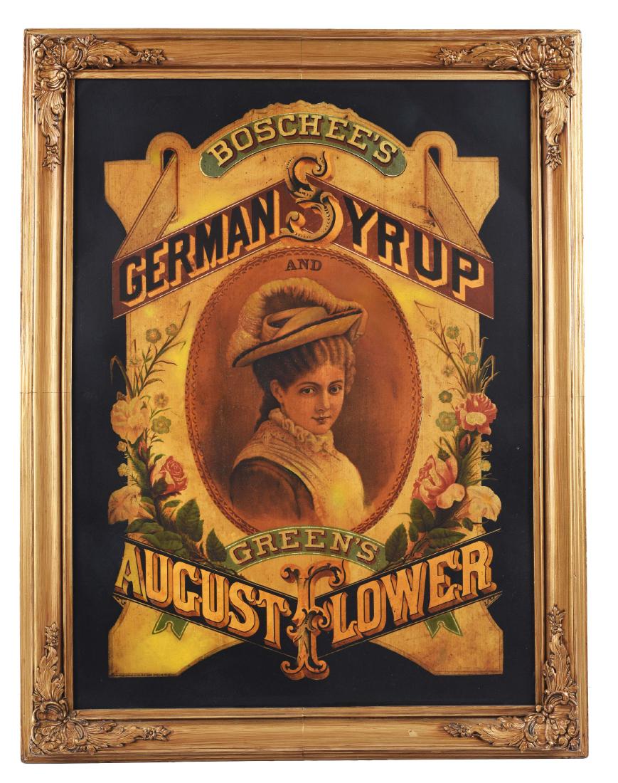 Boschee's German Syrup & August Flower Tin Sign. (1 of 1)