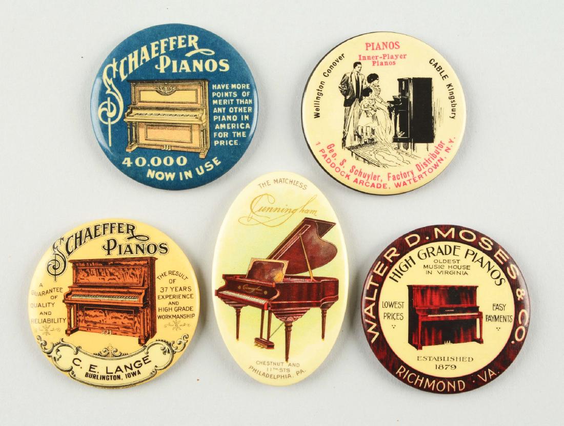 Lot of 5: Advertising Pocket Mirrors. (1 of 2)