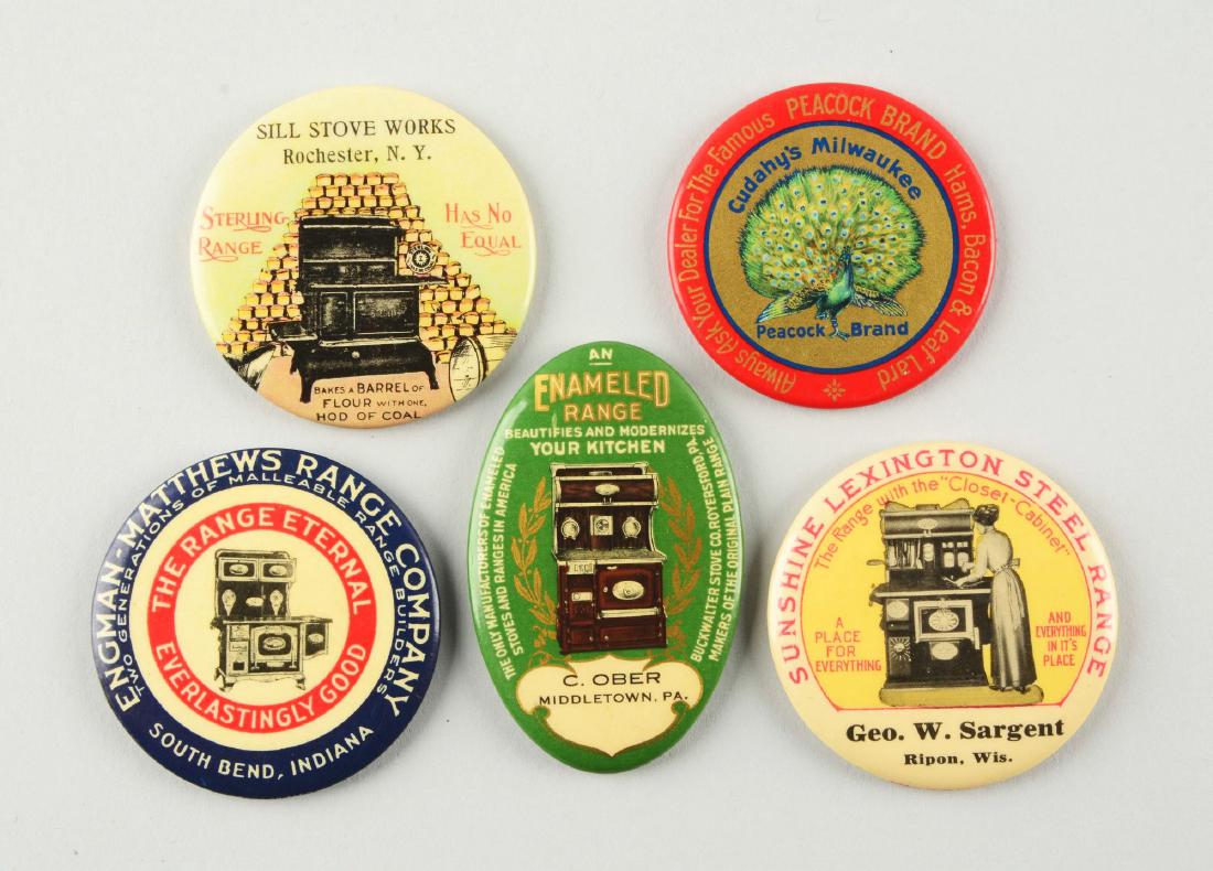 Lot of 5: Advertising Pocket Mirrors. (1 of 2)