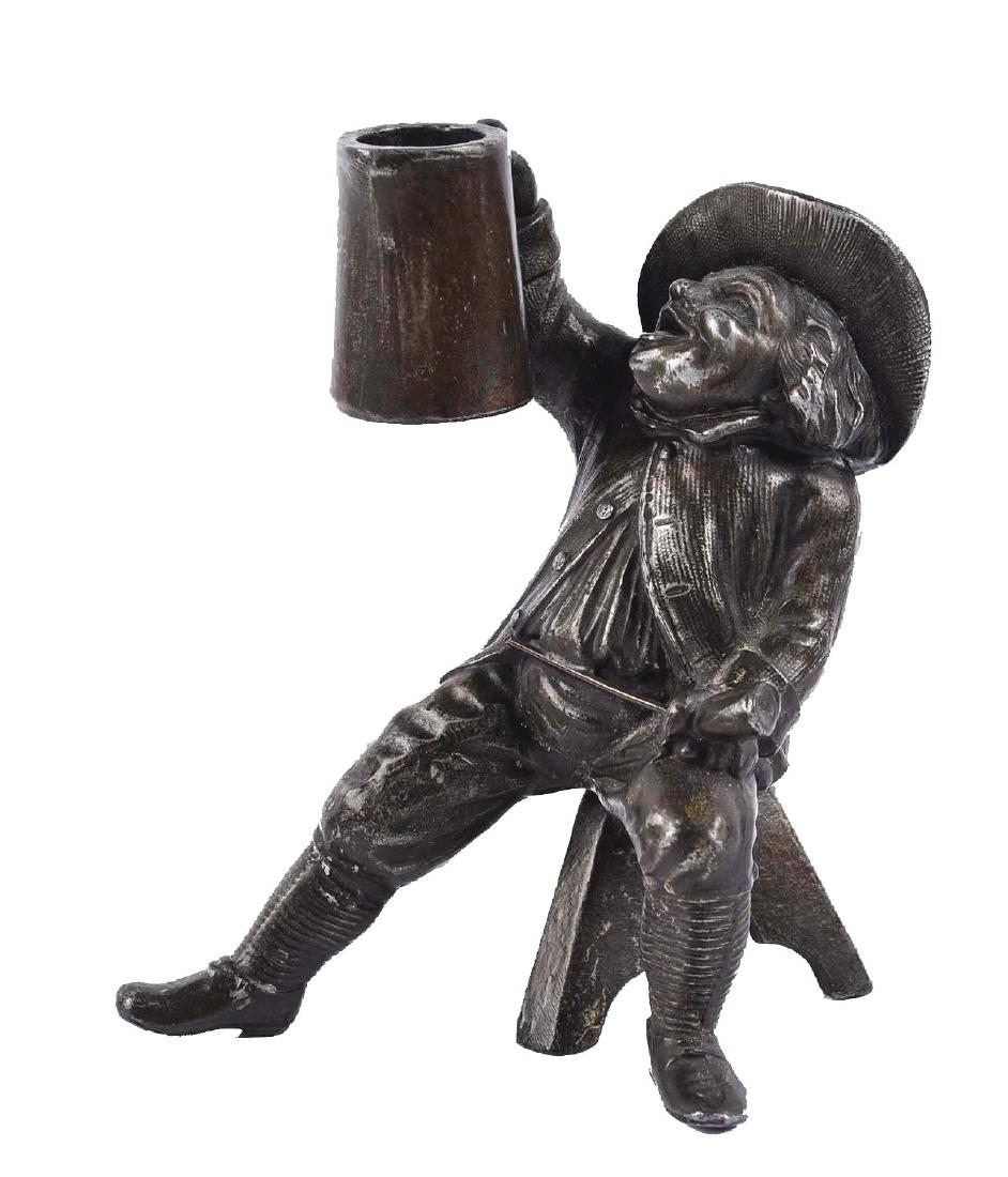 Figural Drunk Man Match Holder. (1 of 2)