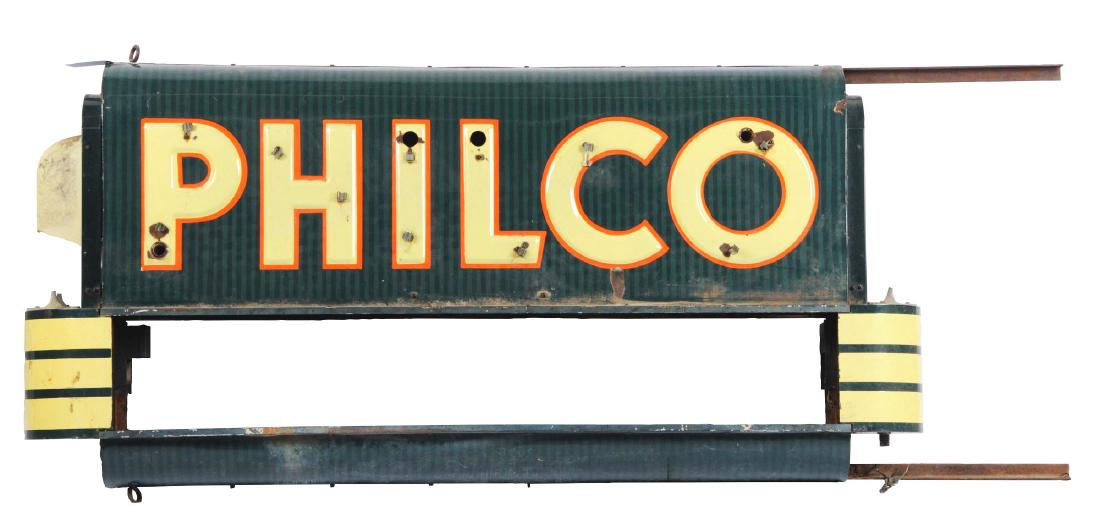 Large Philco Porcelain Advertising Neon Sign. (1 of 2)
