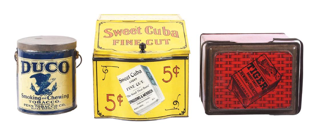 Lot Of 3: Tobacco Advertising Tins & Display. (1 of 1)