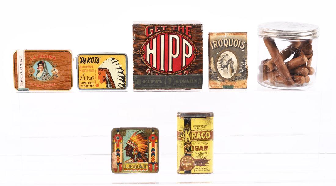 Lot Of 7: Tobacco Advertising Tins & White House Cigar (1 of 1)