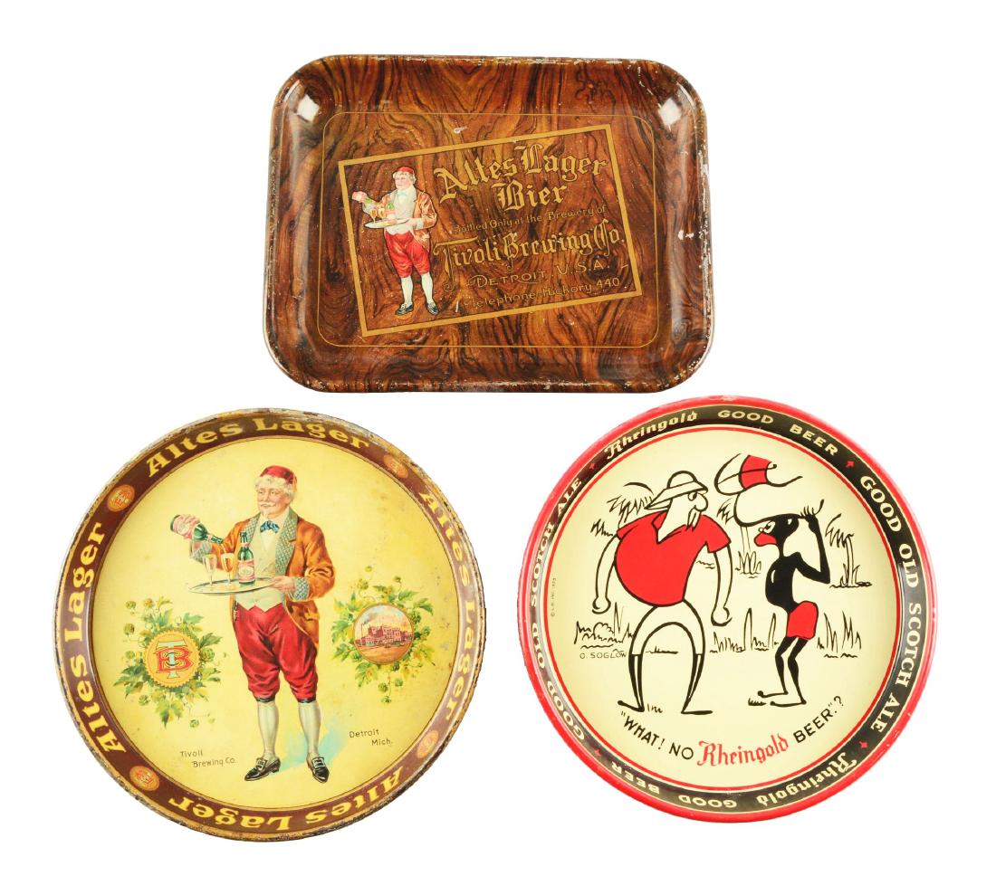 Lot of 3: Beer & Brewery advertising Serving Trays. (1 of 4)