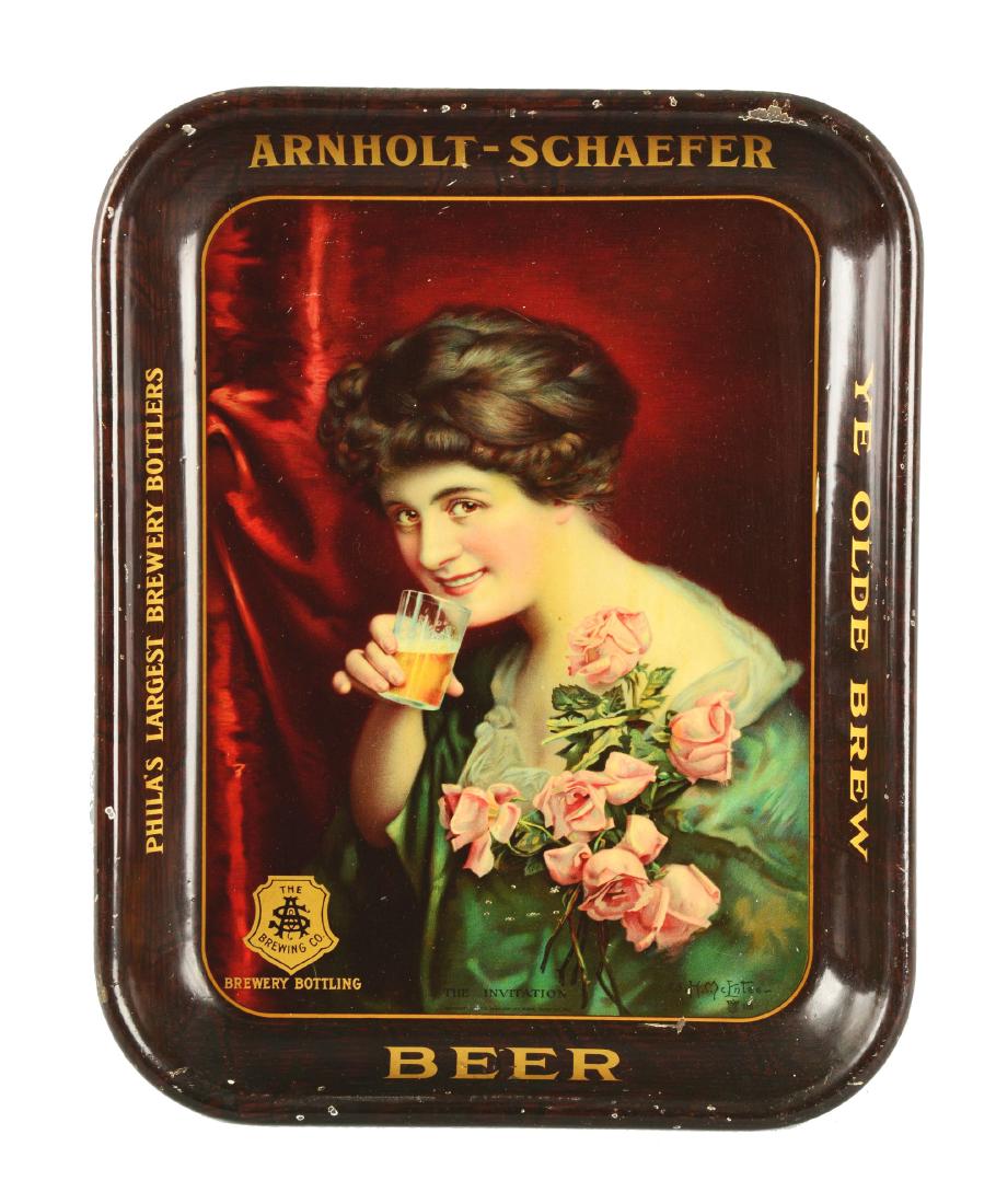 Arnholt-Schaeffer Beer Serving Tray. (1 of 2)