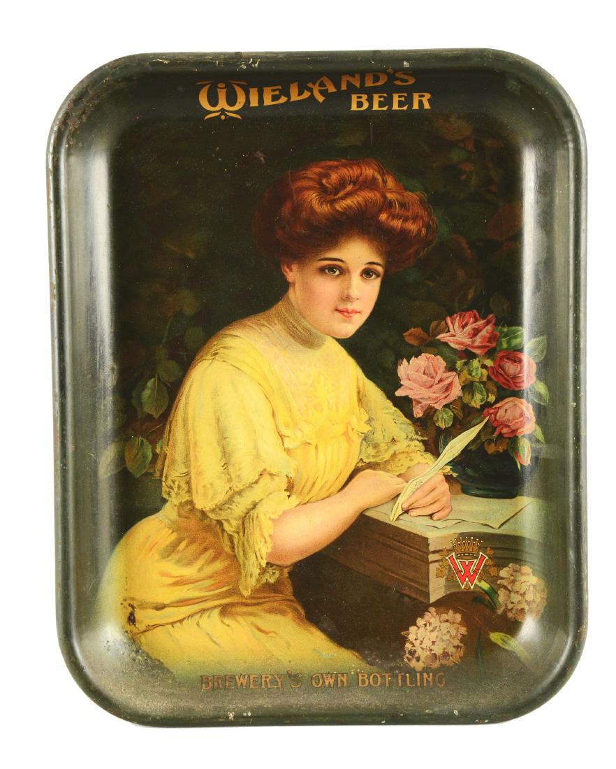 Wieland's Beer Advertising Serving Tray. (1 of 2)