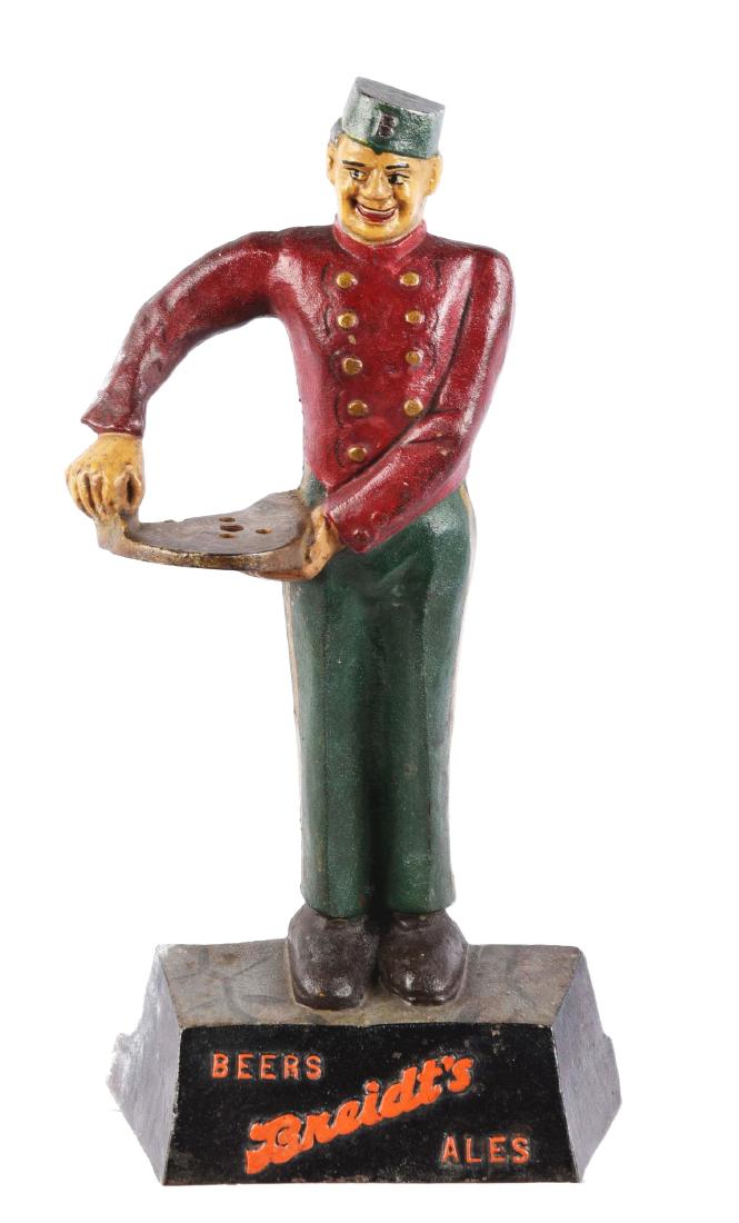 Breidt's Beers Cast Iron Advertising Figure. (1 of 2)