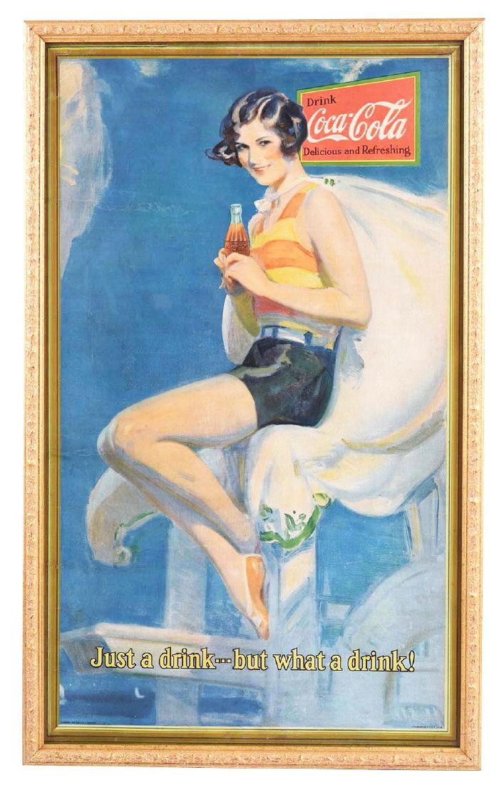 1929 Coca-Cola Cardboard Advertising Sign. (1 of 1)