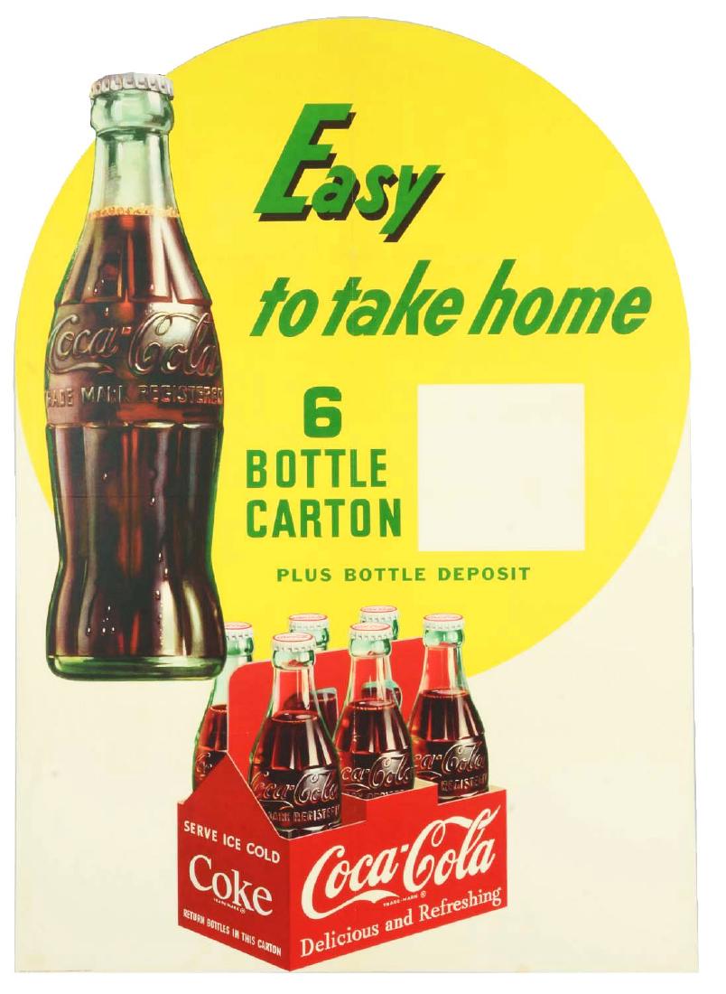 Oversized Coca-Cola Diecut Cardboard Advertising Sign. (1 of 1)