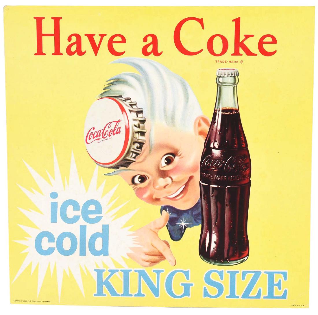 Coca-Cola Sprite Boy Cardboard Advertising Sign. (1 of 1)