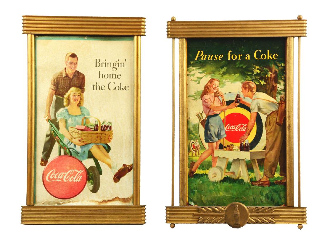 Lot of 2: Coca-Cola Cardboard Advertising Signs. (1 of 1)