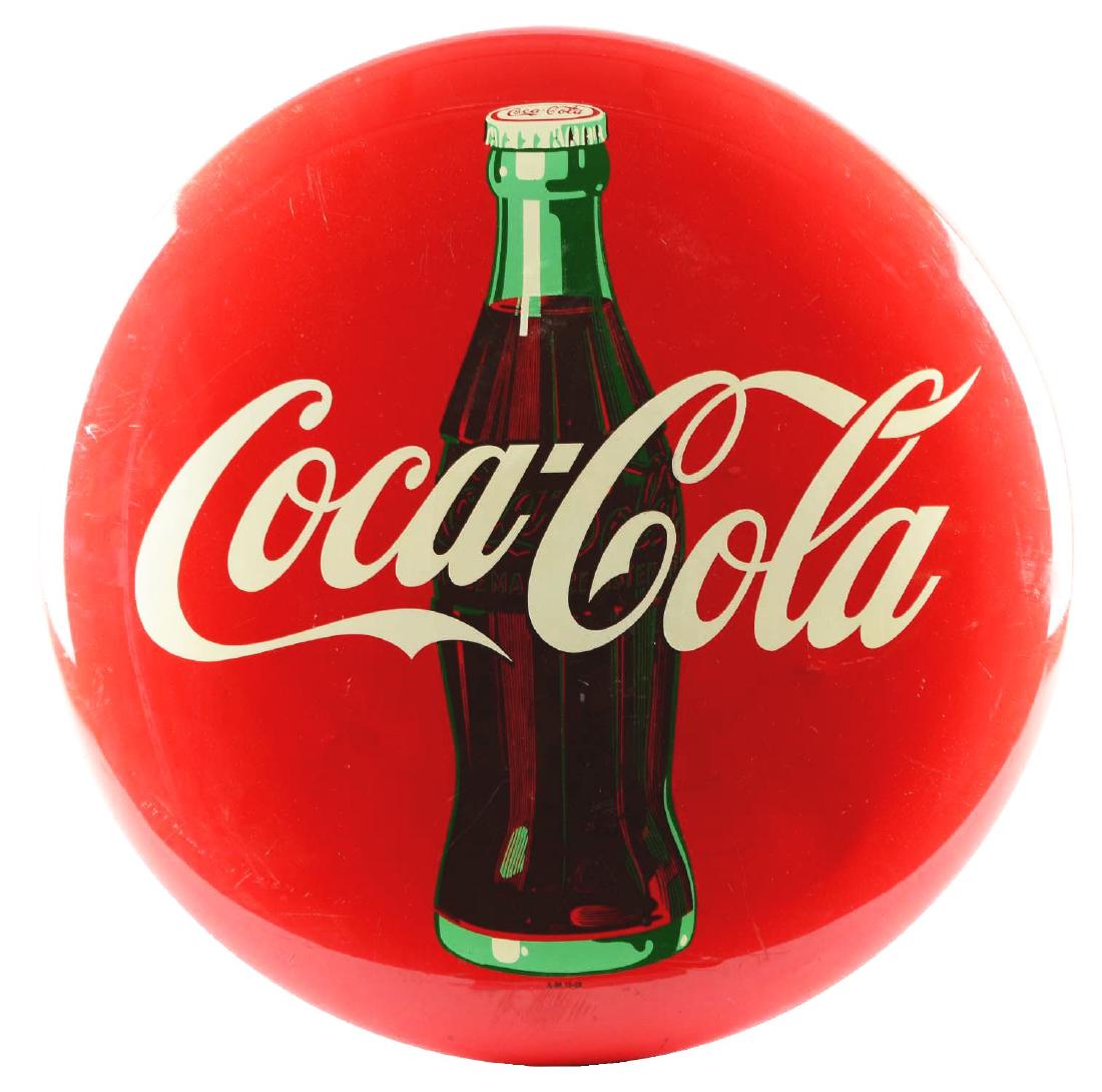 Coca-Cola Tin Advertising Button. (1 of 1)