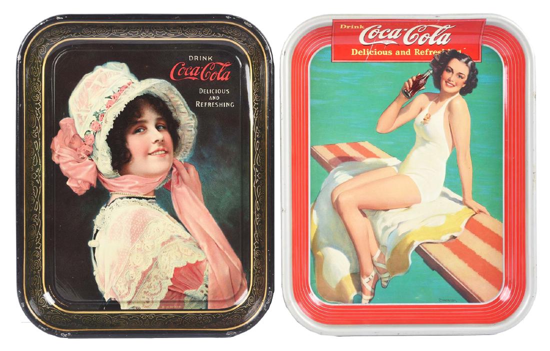 1914 & 1939 Coca-Cola Serving Trays. (1 of 1)