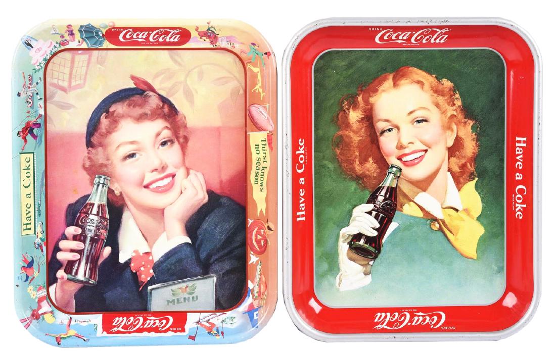 Lot of 2: Coca-Cola Serving Trays. (1 of 1)