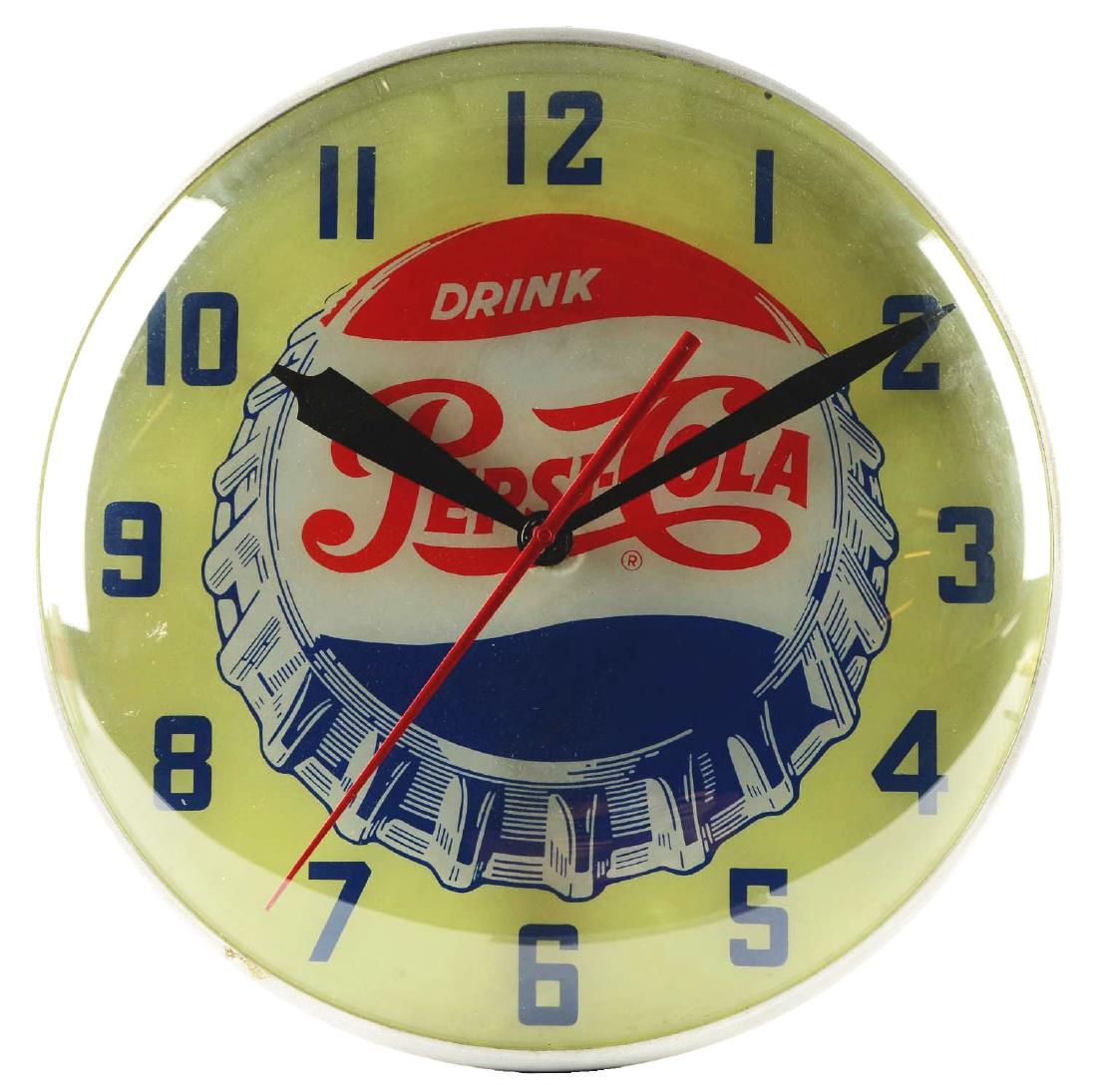 Pepsi-Cola Swihart Advertising Clock. (1 of 2)