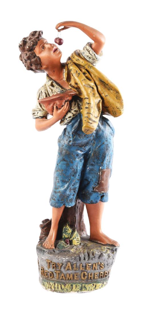 Allen's Red Tame Cherry Soda Advertising Boy. (1 of 2)