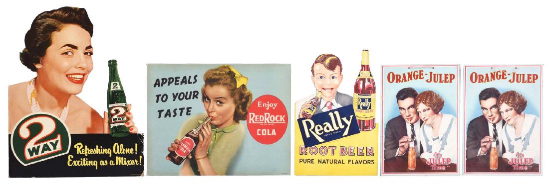 Lot of 5: Soda Advertising Signs. (1 of 1)