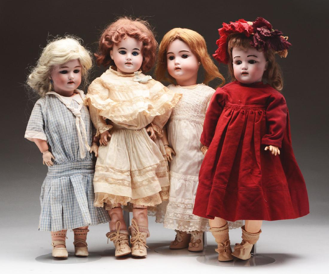 Lot of 4: German Open Mouth Dolls. (1 of 5)