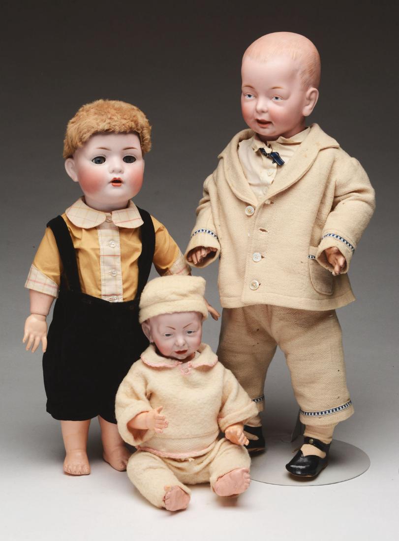 Lot of 3: German Bisque Head Babies. (1 of 4)