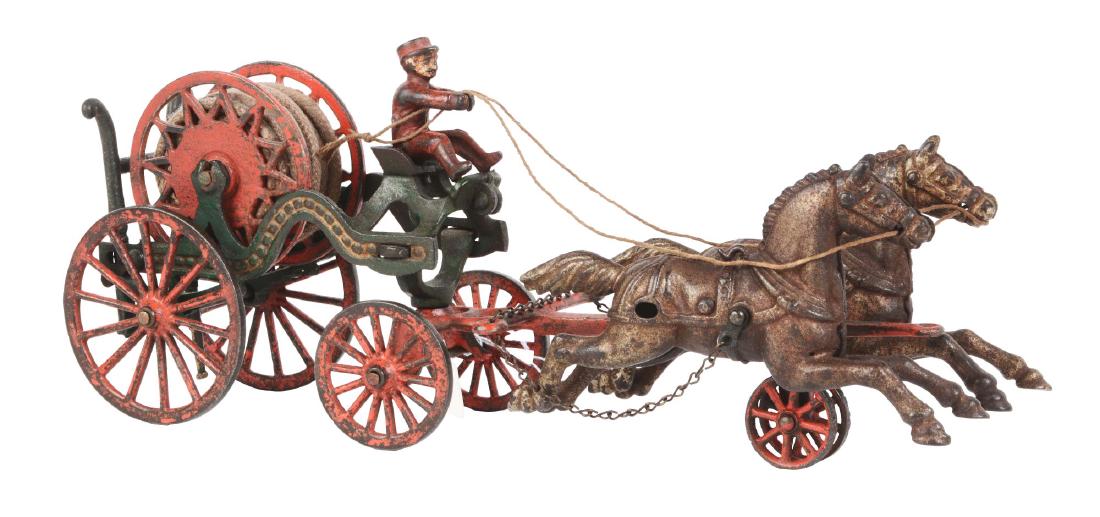 Cast Iron 1900's Hubley Hose Reel (1 of 2)